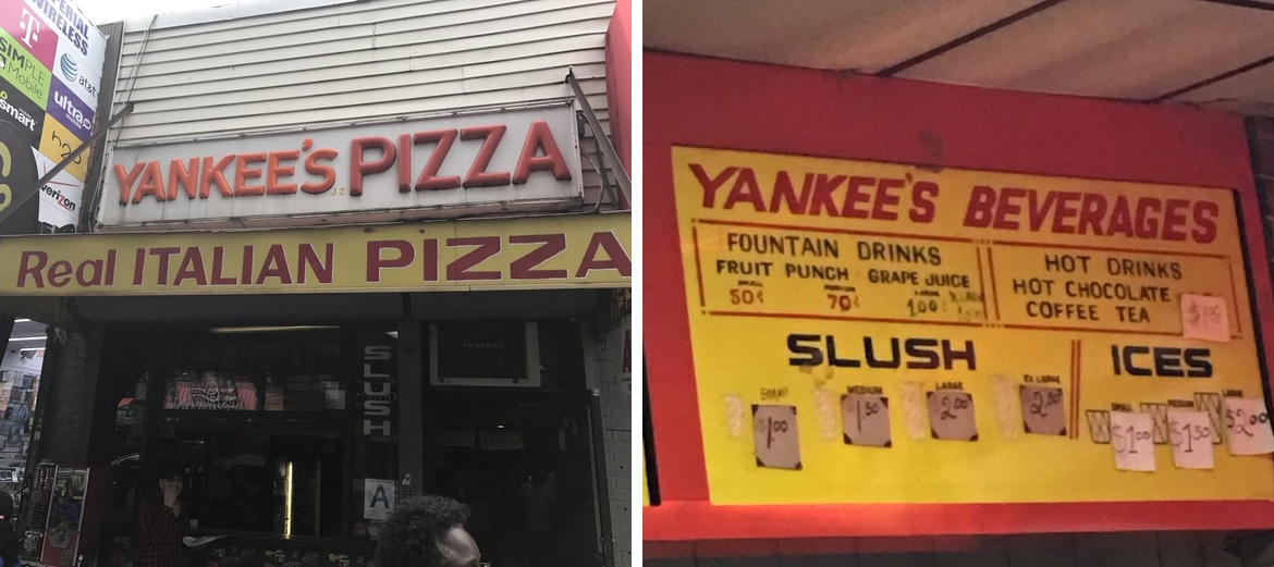 New Yankee Menu